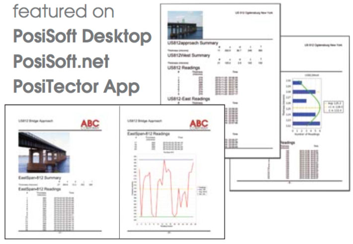 featured on PosiSoft Desktop, PosiSoft.net, PosiTector App