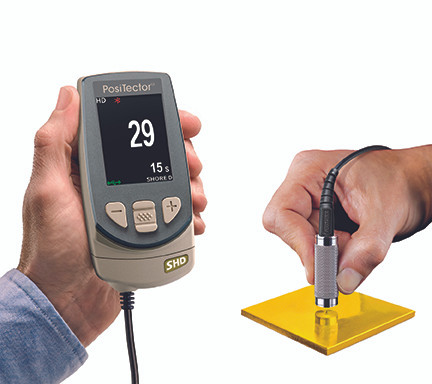 The PosiTector Shore Hardnesss Durometer