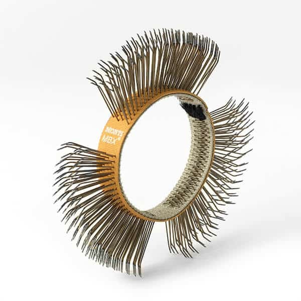 Version	MBX® Belt, medium, 23mm	MBX® Belt, medium, 11mm
Belt Color	Ochre	Ochre
Belt Width	23 mm	11mm
Belt diameter (outer)	100 mm	100 mm
Belt diameter (inner)	52 mm	52 mm
Weight	45 g	20 g
Maximum Speed	4,000 rpm	4,000 rpm
Operating speed (±5%)	3,000 rpm	3,000 rpm
Required flow pressure	6.2 bar I 90 psi	5.2 bar I 75 psi

	
	


"The MBX® Medium Ochre 23 mm is a high-quality belt designed for efficient surface preparation and cleaning tasks. Engineered for use with MBX® tools, this medium-grade belt is ideal for removing rust, paint, and coatings from various surfaces. Its 23 mm width provides precision and control, making it perfect for detailed work in industrial, automotive, and maintenance applications. Constructed with durable materials, the MBX® Medium Ochre belt ensures reliable performance and longevity, even in demanding environments."