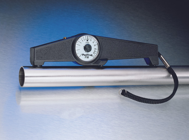 Magnetic pull-off thickness gage for the non-destructive measurement of non-magnetic coatings (paint, enamel, plastic, galvanizing, metalizing, plating, etc.) on STEEL.