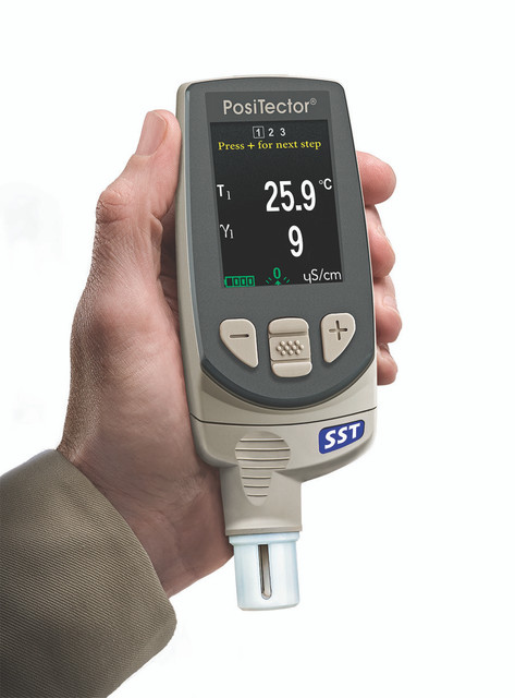 Soluble Salt Tester for measuring the concentration of soluble salts on metal surfaces
Measures the concentration of soluble salts (salt contamination) on metal surfaces in accordance with ISO 8502-6, 8502-9.