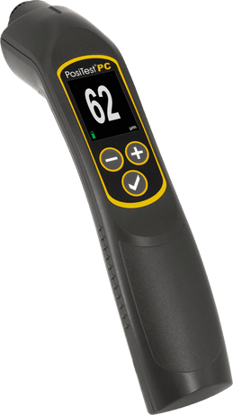 The PosiTest PC Powder Checker uses proven ultrasound technology to accurately predict the cured powder thickness- without contacting the powder. It displays the predicted cured thickness, similar to what a dry-film thickness gage provides after the part has passed through the oven.