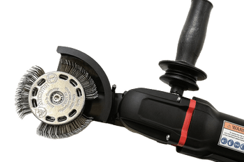 The MBX® – the one step tool that easily removes rust, corrosion, oxidation, adhesives, gaskets, layers of paint, undercoating, sealers, vinyl and dresses weld seams. The flexible-wire belts rotate in a patented housing, spinning outward with centrifugal force and working on a cushion of air.